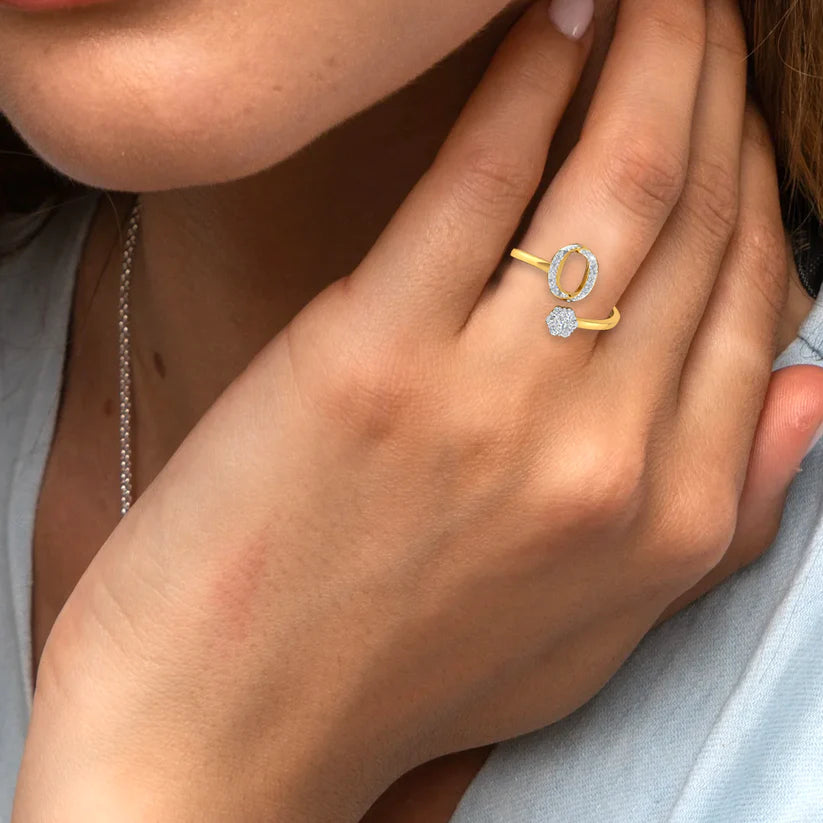 Alphabet Zirconia Ring