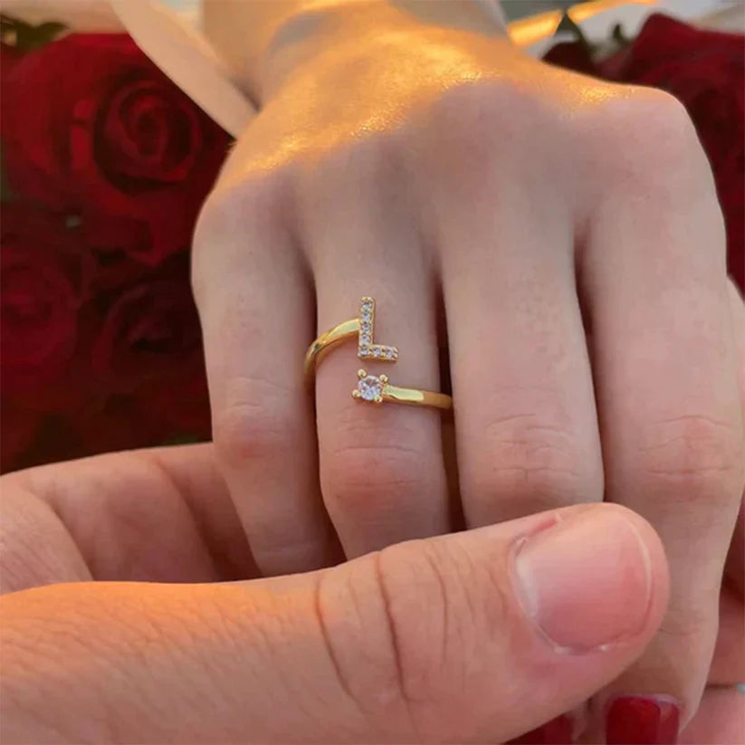 Alphabet Zirconia Ring